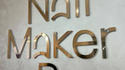 Плоские буквы "Nail Maker Bar"
