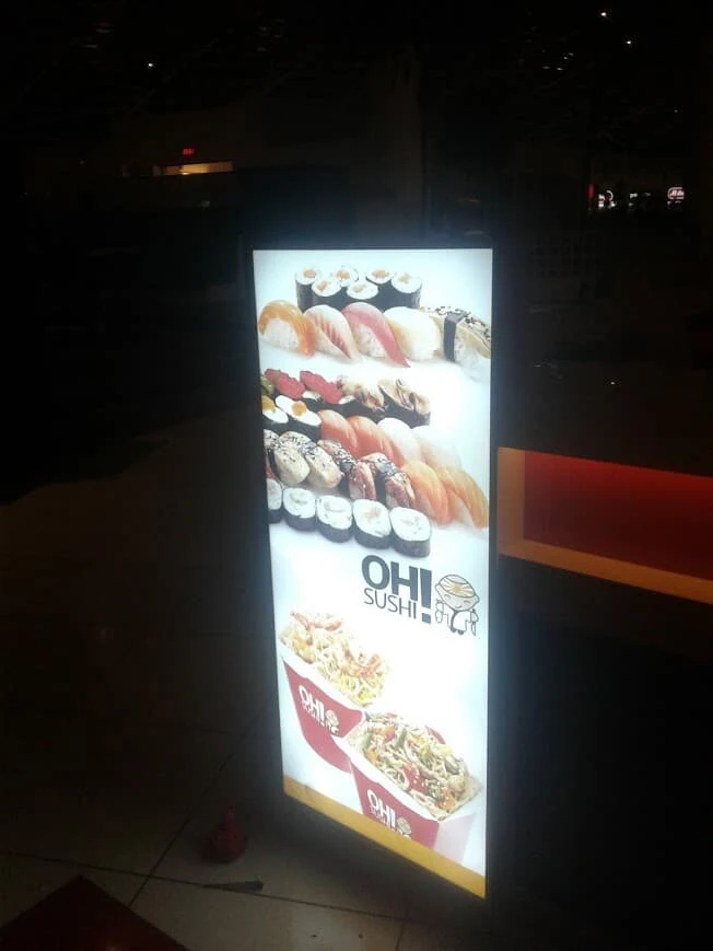 лайтбоксы «Oh Sushi» — общий вид готовой вывески