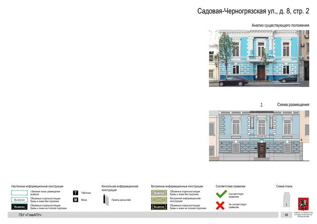 Садовая-Черногрязская ул., д. 8, стр. 2 · PDF 72 Архитектурная концепция размещения вывесок — Садовая-черногрязская улица, 8, стр. 2, Москва, страница PDF 72 · Документ по адресу · Архитектурно-художественная концепция