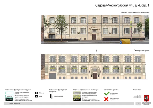 Садовая-Черногрязская ул., д. 4, стр. 1 · PDF 76 Архитектурная концепция размещения вывесок — Садовая-черногрязская улица, 4, стр. 1, Москва, страница PDF 76 · Документ по адресу · Архитектурно-художественная концепция