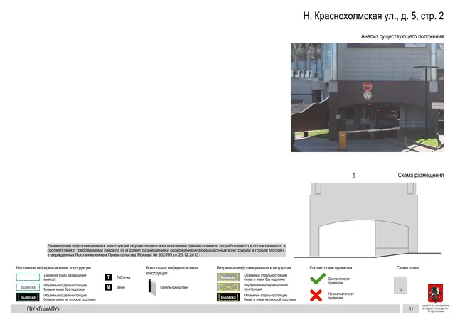 Н. Краснохолмская ул., д. 5, стр. 2 · PDF 13 Архитектурная концепция размещения вывесок — Нижняя краснохолмская улица, 5, стр. 2, Москва, страница PDF 13 · Документ по адресу · Архитектурно-художественная концепция