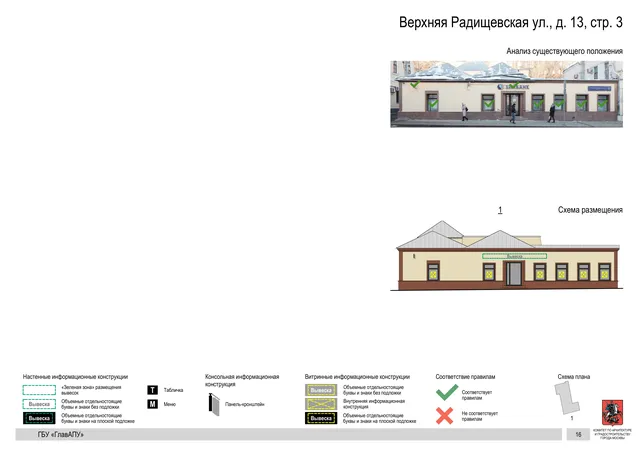 Верхняя Радищевская ул., д. 13, стр. 3 · PDF 18 Архитектурная концепция размещения вывесок — Верхняя радищевская улица, 13, стр. 3, Москва, страница PDF 18 · Документ по адресу · Архитектурно-художественная концепция