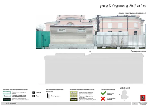 улица Б. Ордынка, д. 39 (2 из 2-х) · PDF 8 Архитектурная концепция размещения вывесок — 2 из, 2-Х, Москва, страница PDF 8 · Документ по адресу · Архитектурно-художественная концепция